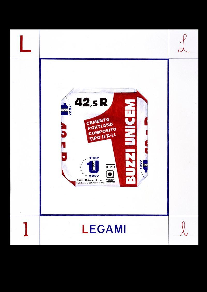 L - LEGAMI - Giuseppe Stampone - Penna Bic su carta (dim. 45x50 cm)