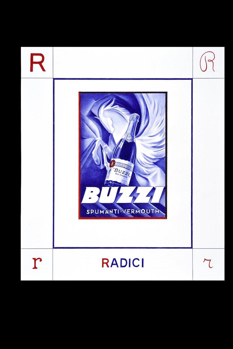 R - RADICI - Giuseppe Stampone - Penna Bic su carta (dim. 45x50 cm)