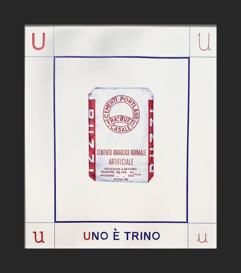 U - UNO È TRINO - Giuseppe Stampone - Penna Bic su carta (dim. 45x50 cm)